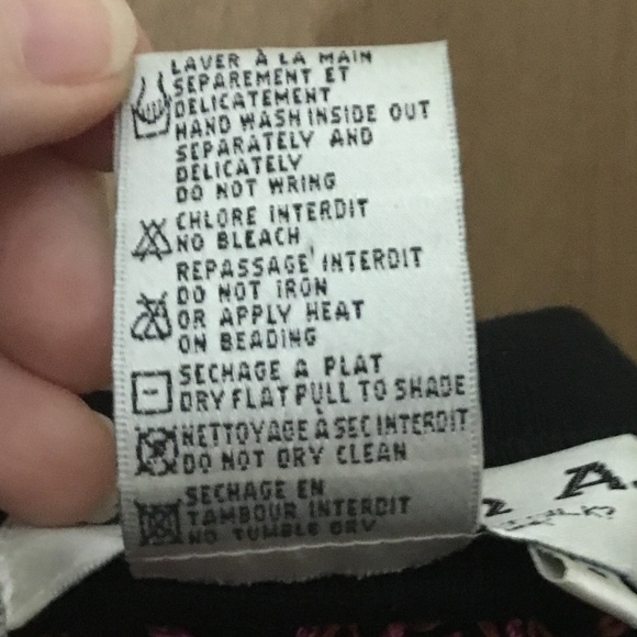 Joseph A. Women’s L Black Pullover Sweater Pink Embroidered 3/4 Sleeve - Picture 7 of 9